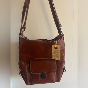 Italian Leather Floto Shoulder Bag
